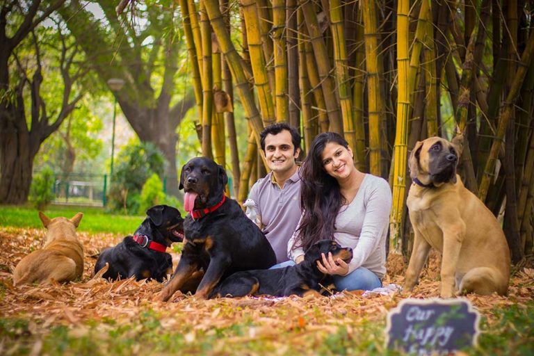 A esta pareja le dijeron que se deshicieran de sus perros por su embarazo y respondieron de la siguiente manera