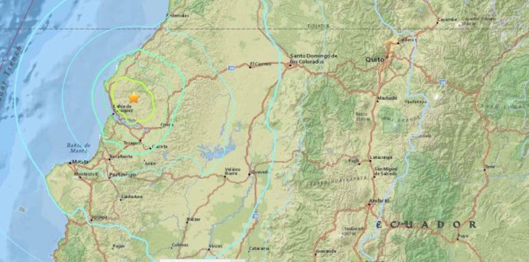 Un sismo de 6.0 sacude la costa de Ecuador