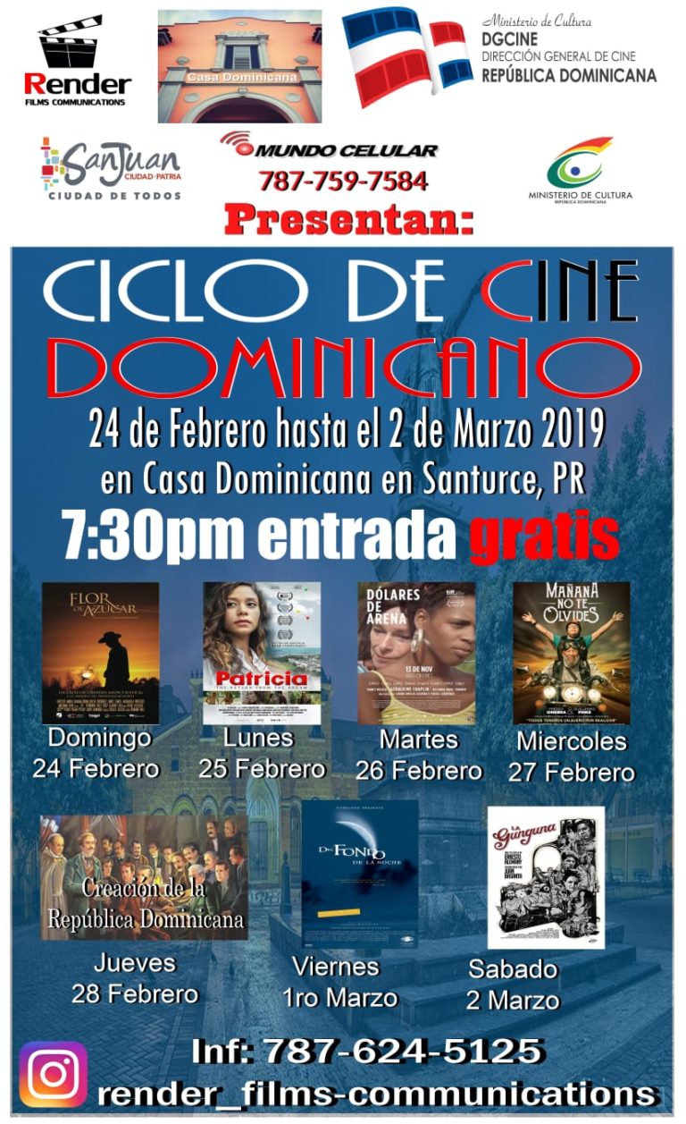 Celebrarán Ciclo de Cine Dominicano en PR